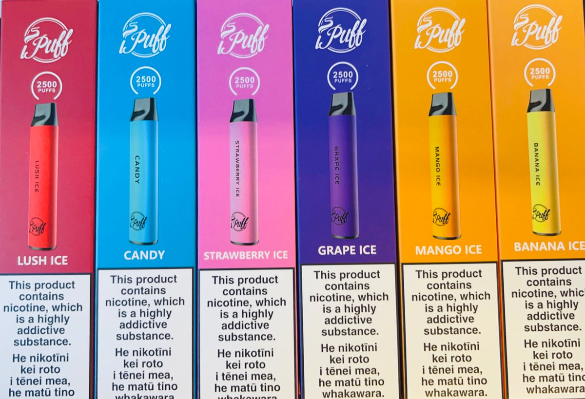 I PUFF DISPOSABLE VAPE 2500 PUFFS WITH DIFFERENT FLAVOURS